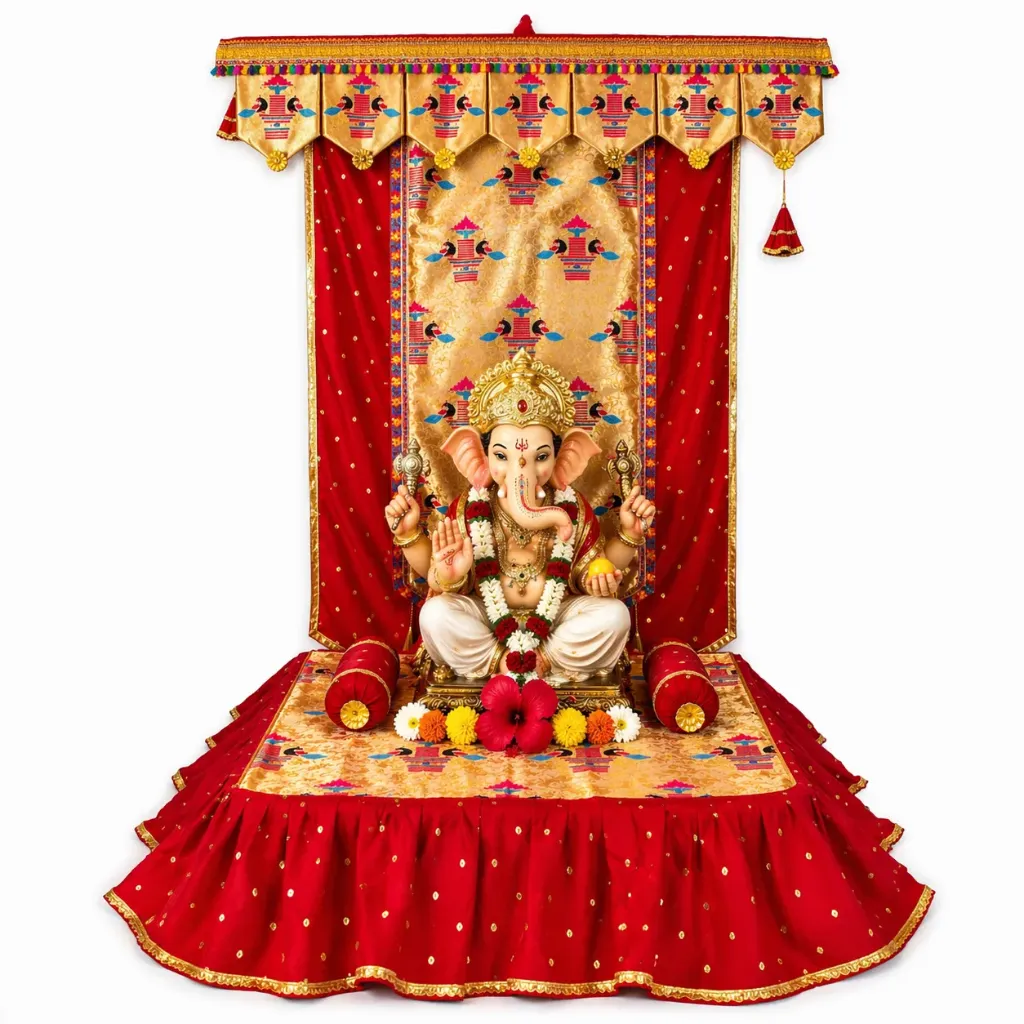 Premium Paithani Decoration  (Red)