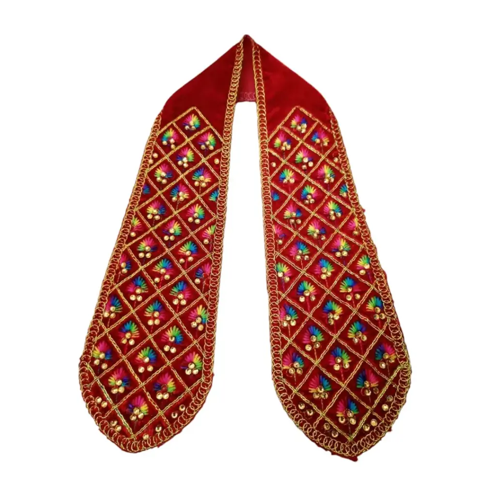 Ganpati Sheela Velvet  (Red)