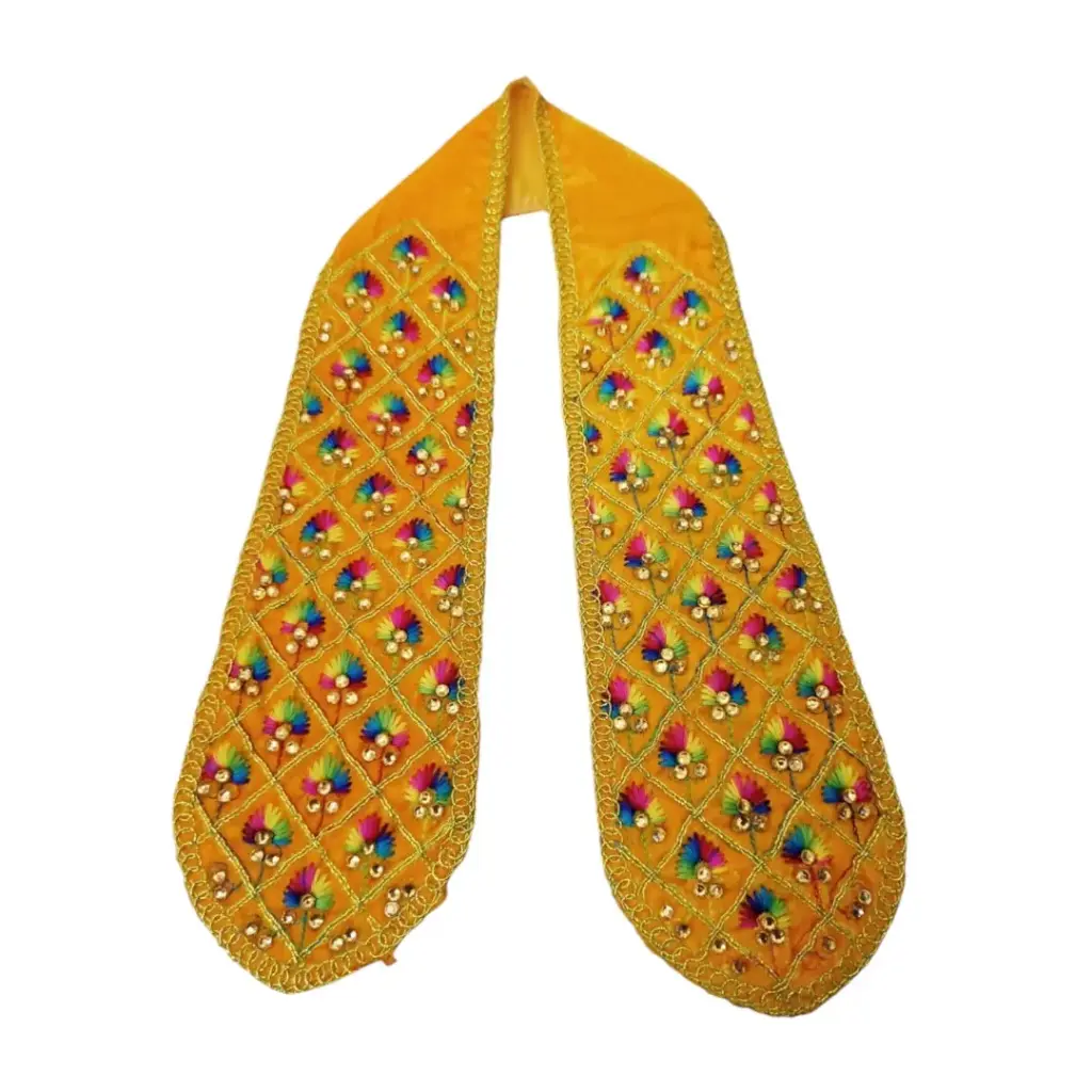 Ganpati Sheela Velvet  (Yellow)