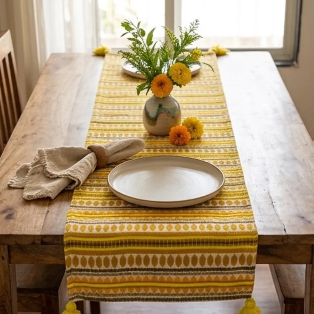 Table Runner  (Yellow, 4 Seater)