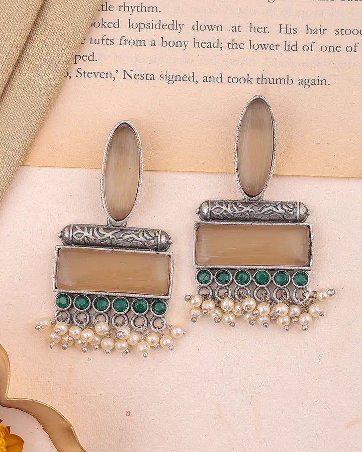 Shuchi Dangler Monalisa Stones Earrings for Women & Girls