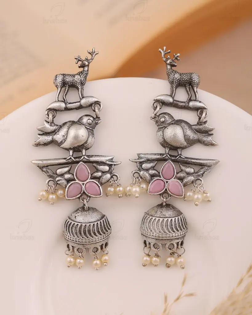 Shravya Dangler Monalisa Stones Earrings for Women & Girls