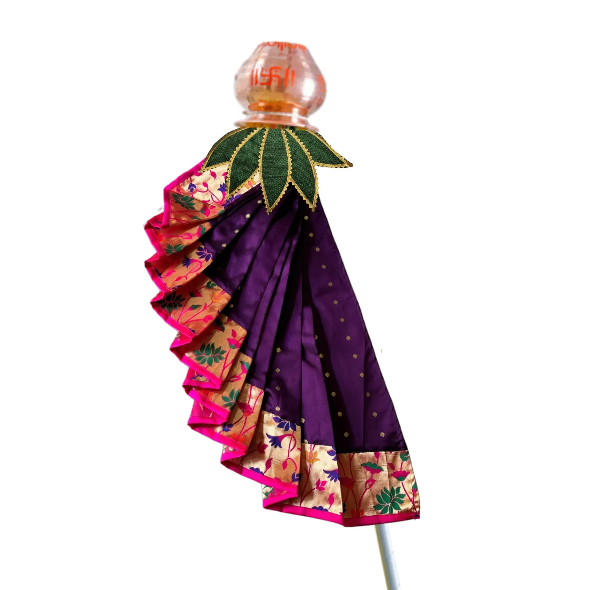 Gudi Vastar & Amba Dahali Combo | Traditional Gudi Decoration Set (Purple)