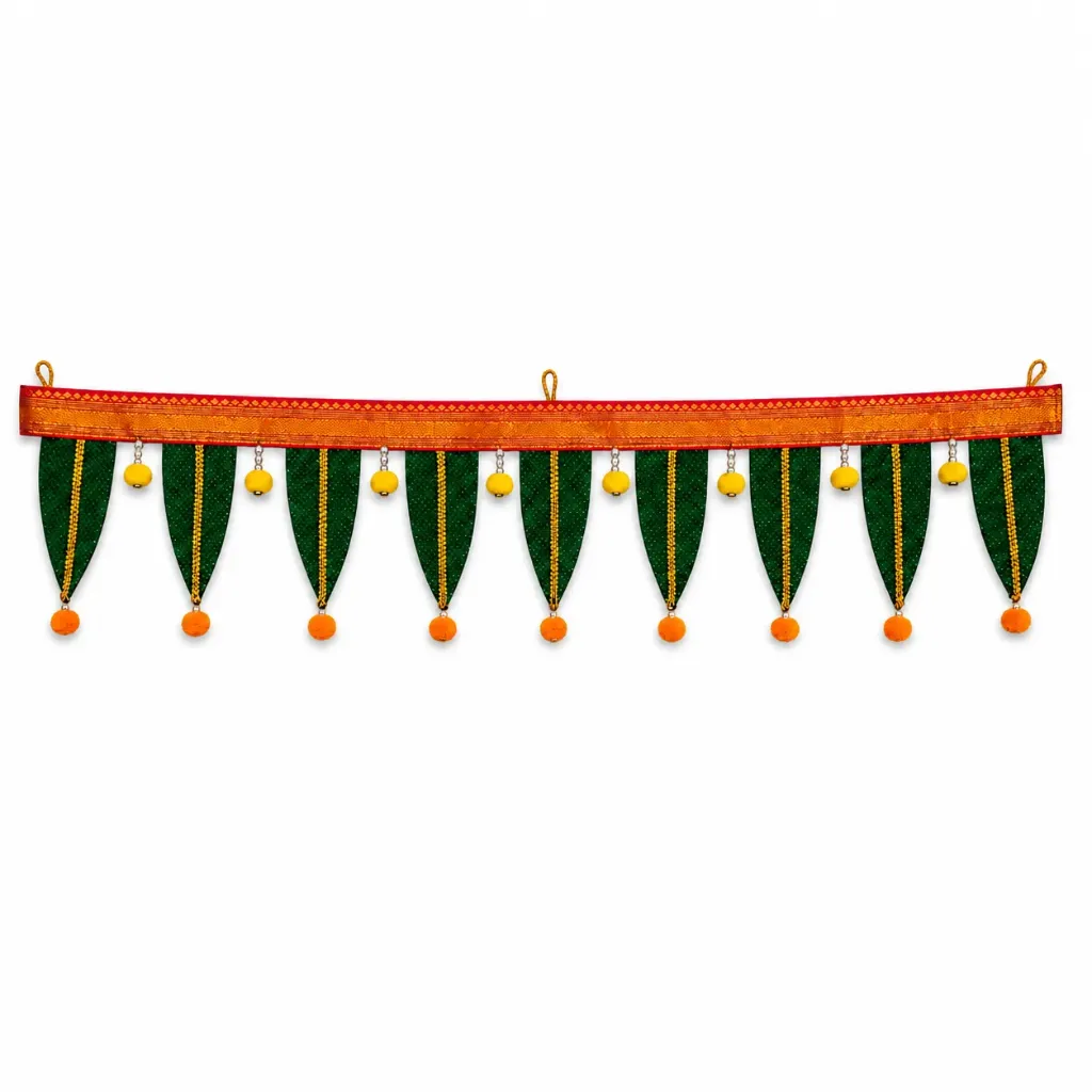 Khan Toran Mango Leaf for Home Decor (Orange)