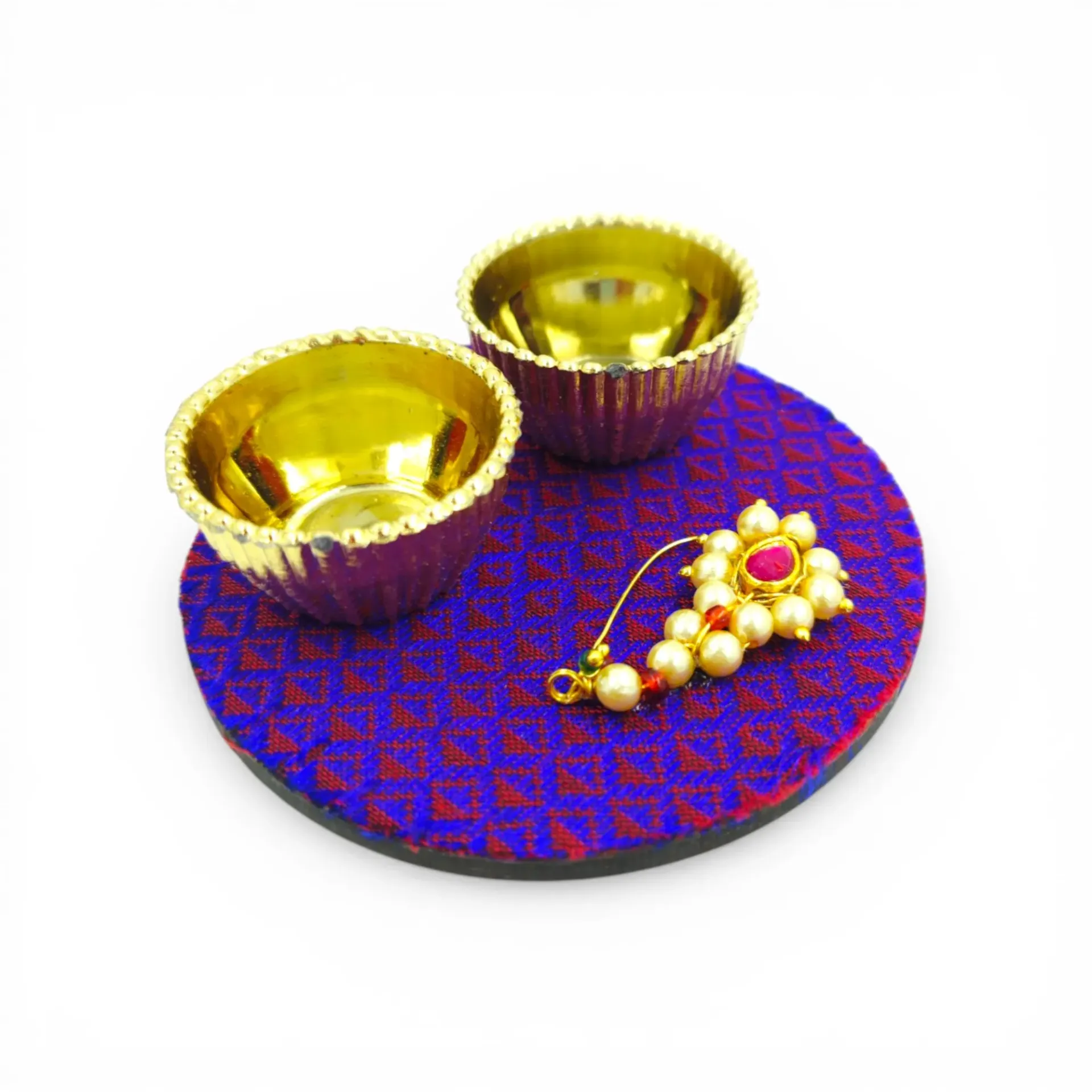 Khan Fabric Haldi Kumkum Gift Set