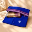 Royal Blue Traditional Saree Cover with Decorative Border