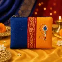 Traditional Khan Fabric Nath Design Zipper Pouch - 6 Colors
