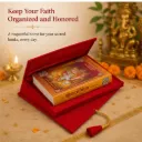 Traditional Red Granth Pothi Cover with Swastik Design