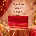Premium Red Khan Fabric Clutch Purse