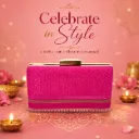 Traditional Khan Fabric Box Clutch for Women