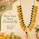 Handmade Yellow & Green Chafa Flower Kanthi Mala