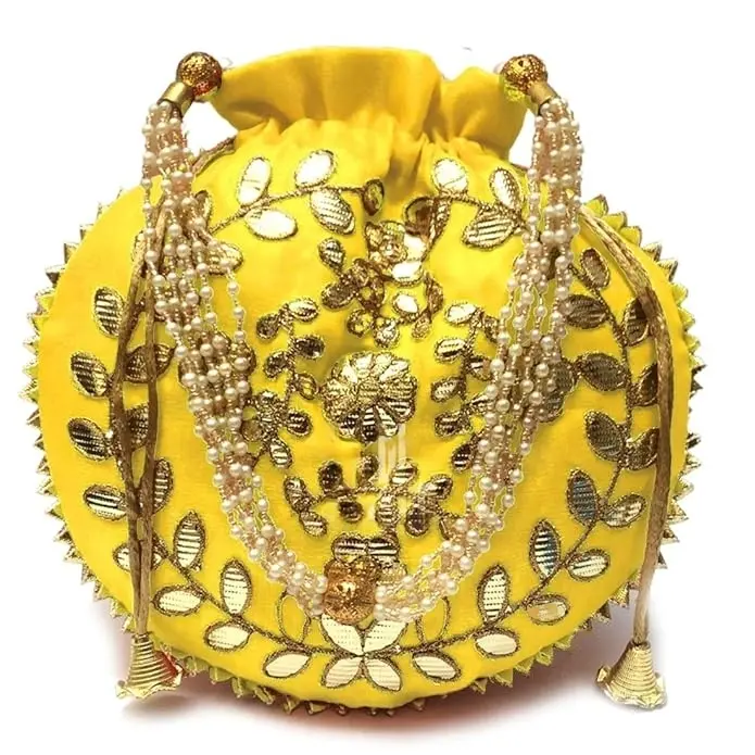 Round Potli  (Yellow)
