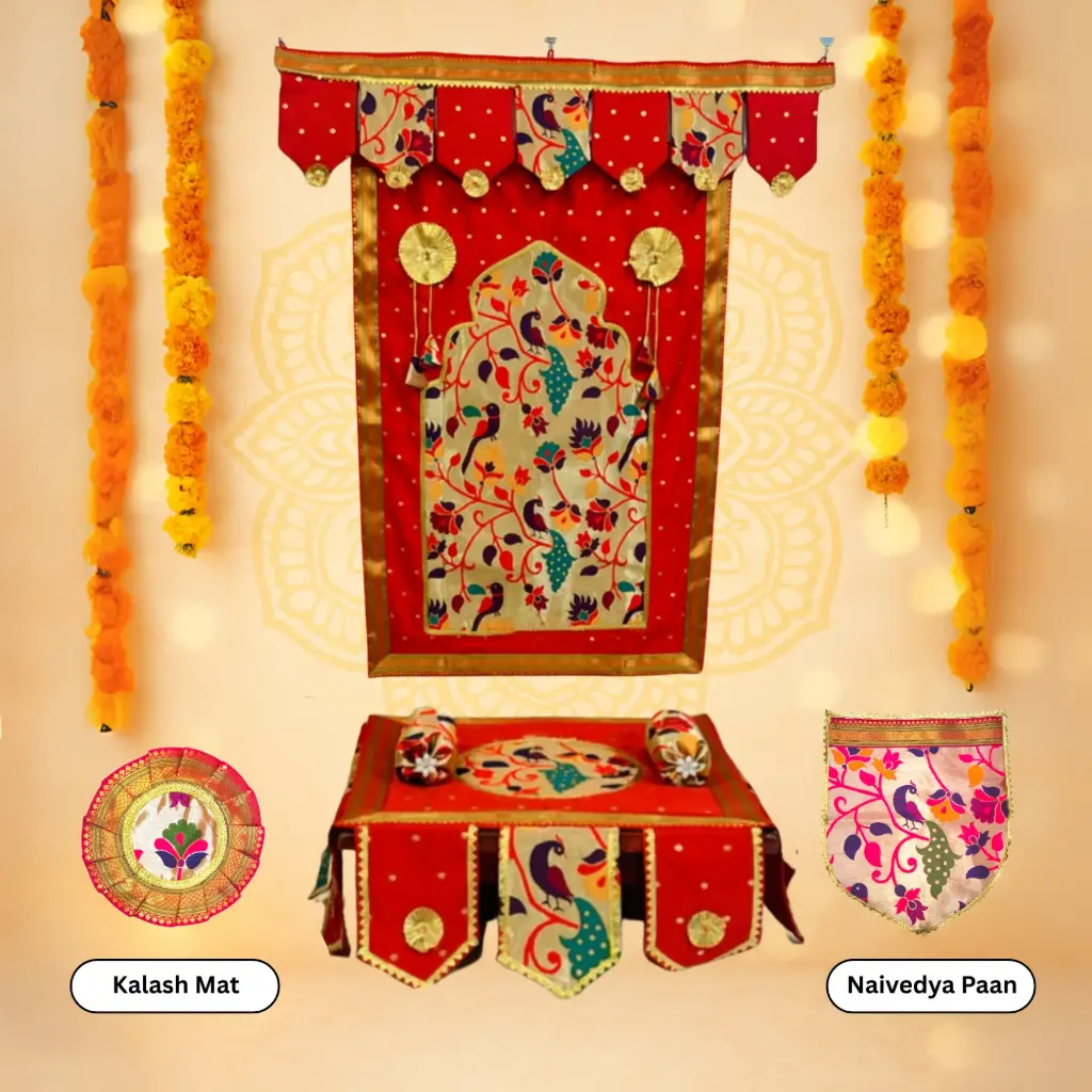 Deuli Paithani Decoration  (Red)